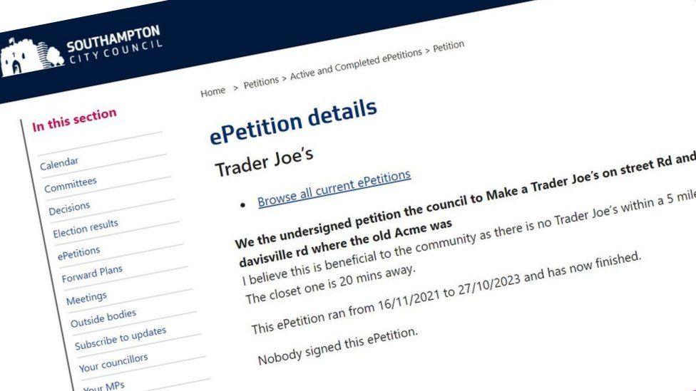 Petition website