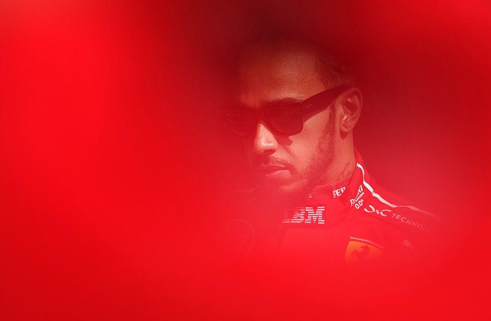 Ferrari's Lewis Hamilton looks on during practice ahead of the Canadian Grand Prix in Quebec. Photo by Jared C. Tilton