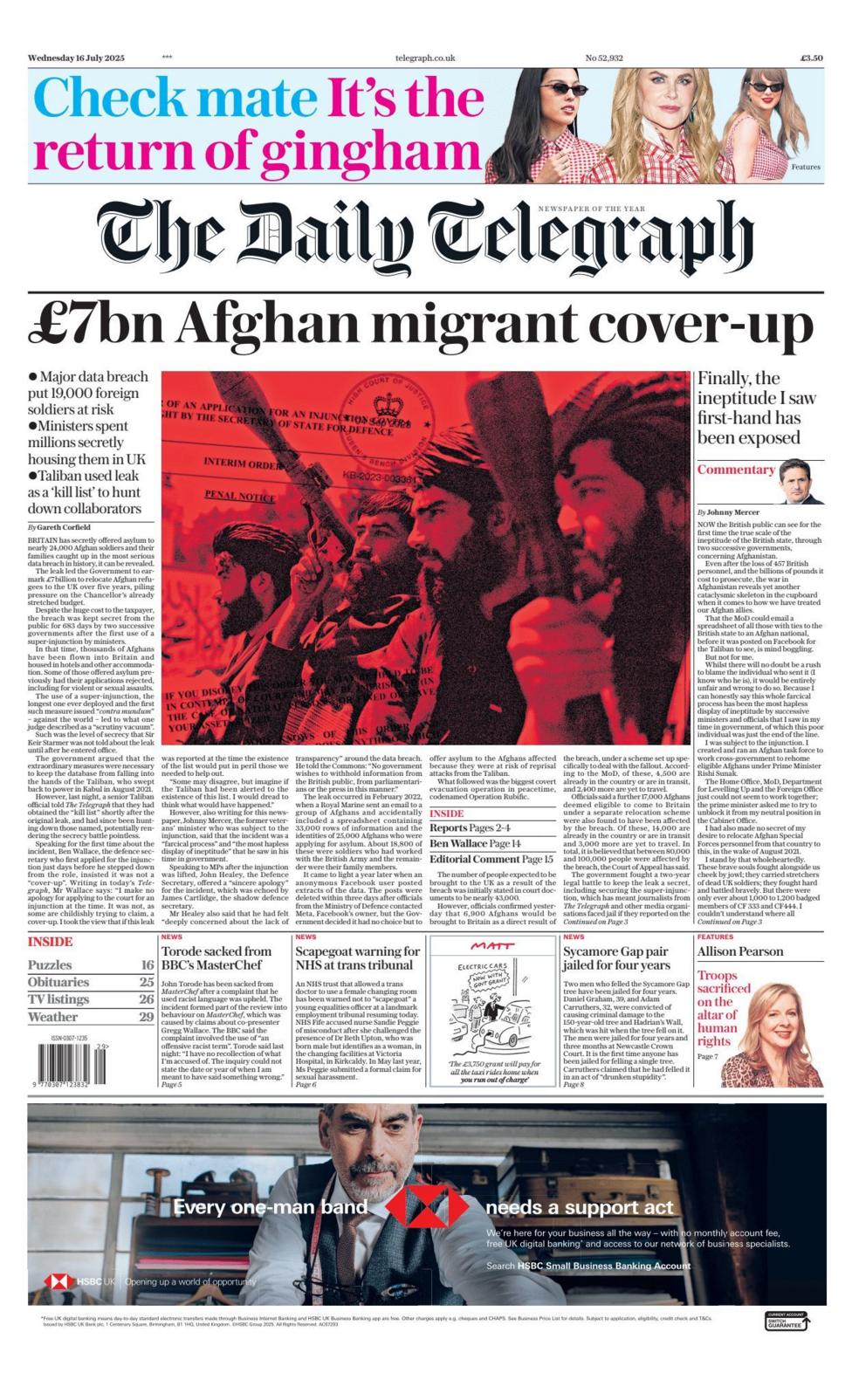 Scotland's papers Widow demands answers and Afghan leak 'cover up