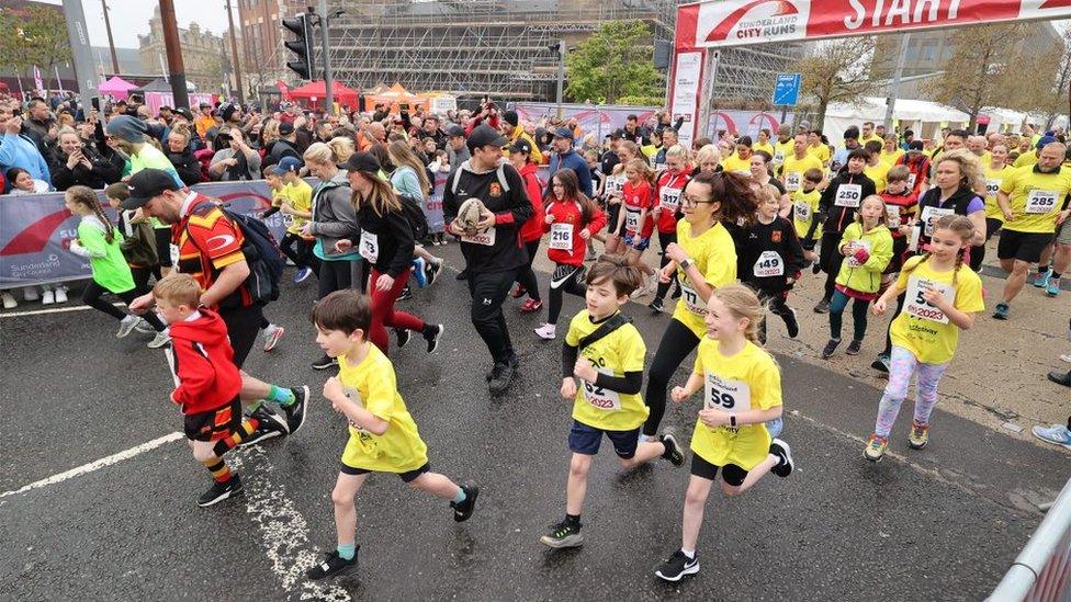 Young runners set off for the Big 3k event