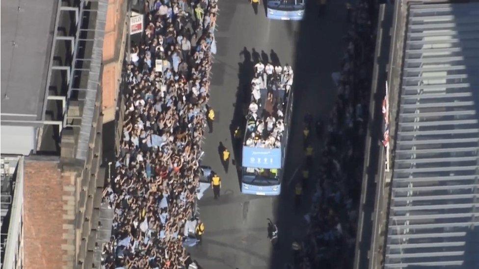 Open top bus parade