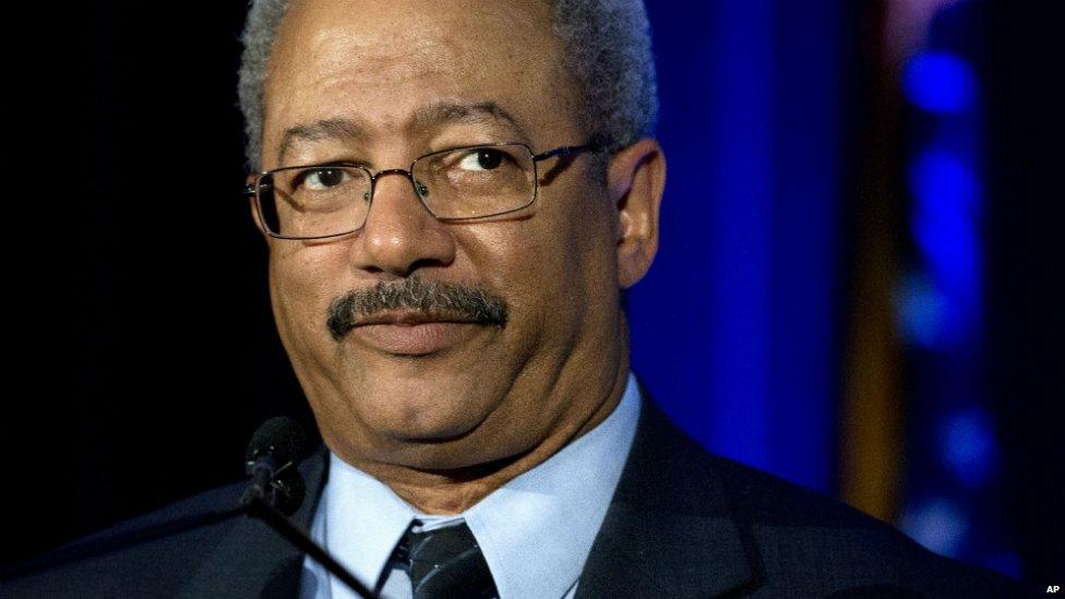 Chaka Fattah speaks at a town hall event in Philadelphia - 7 May 2015