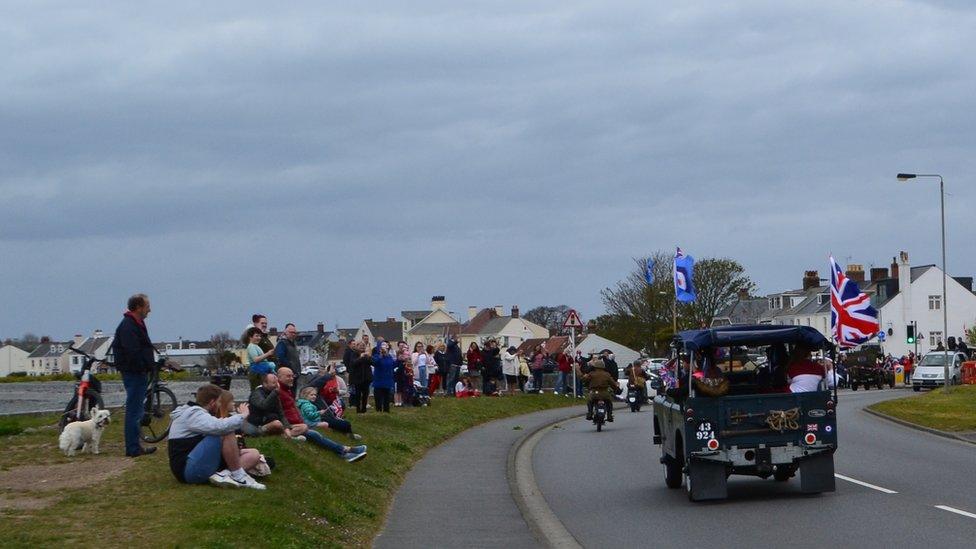 People watching the cavalcade