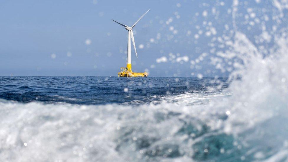 Wind turbine in the sea