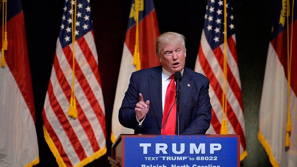 Presumptive Republican presidential nominee Donald Trump speaks during a campaign event at the Duke Energy Center for the Performing Arts on July 5, 2016 in Raleigh, North Carolina.