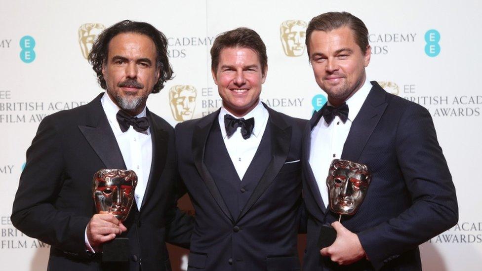 Alejandro G Inarritu, Tom Cruise and Leonardo DiCarprio