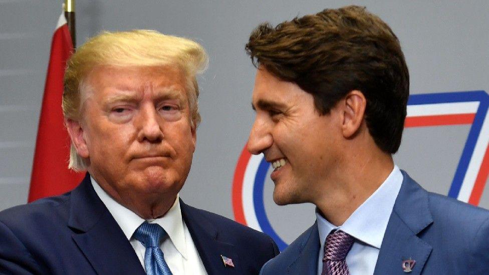 File image of Donald Trump and Justin Trudeau