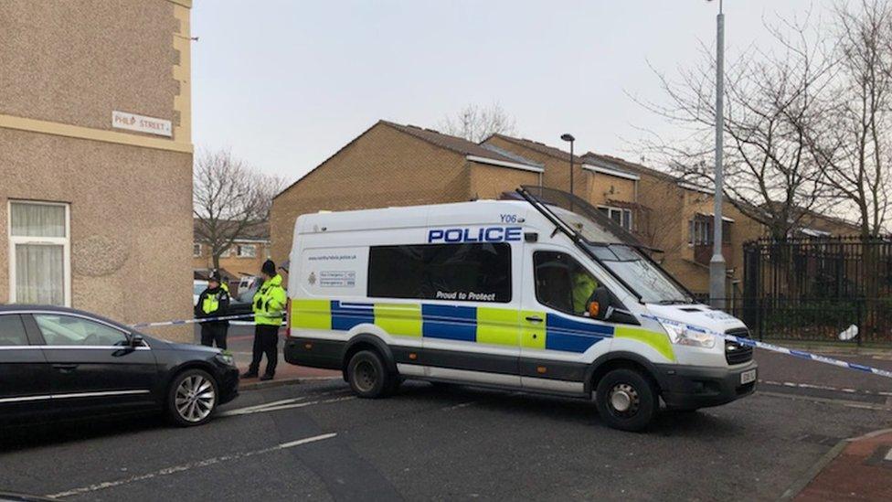 Police van at Beaconsfield Street and Philip Street