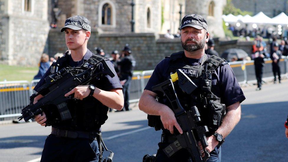 Police at the Royal Wedding