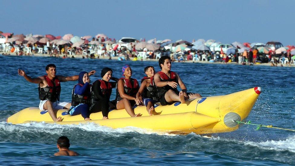 People on a boat in Marsa Matruh, Egypt - Monday 12 September 2016