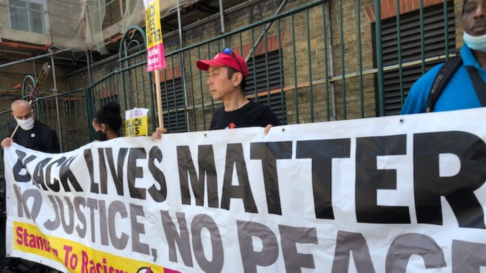 Protest outside Islington police station