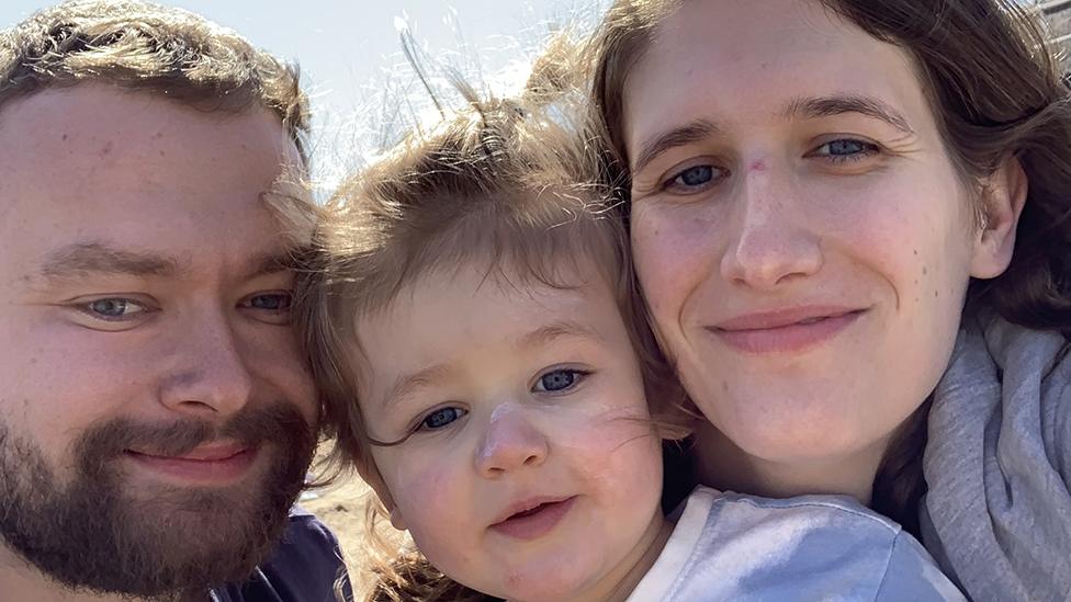 Louie with his parents Dan and Daisy Turner