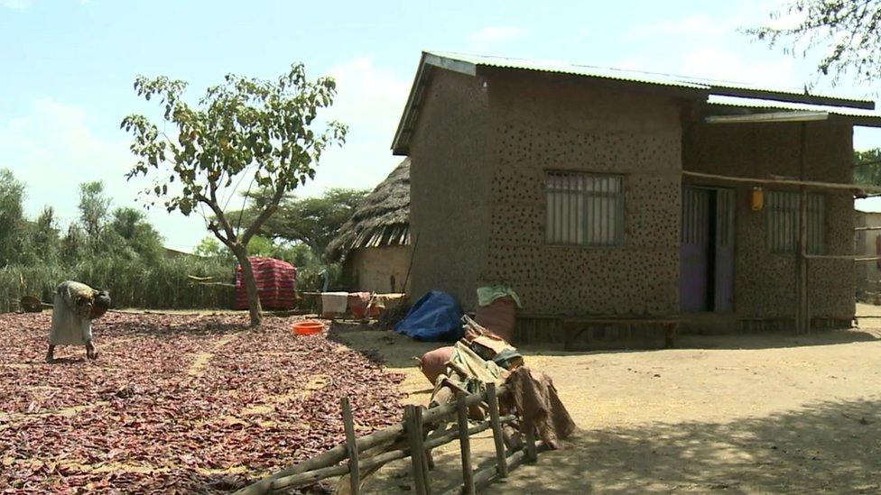 Ayenalem Daw outside her home in Weyo Rafu Hargisa