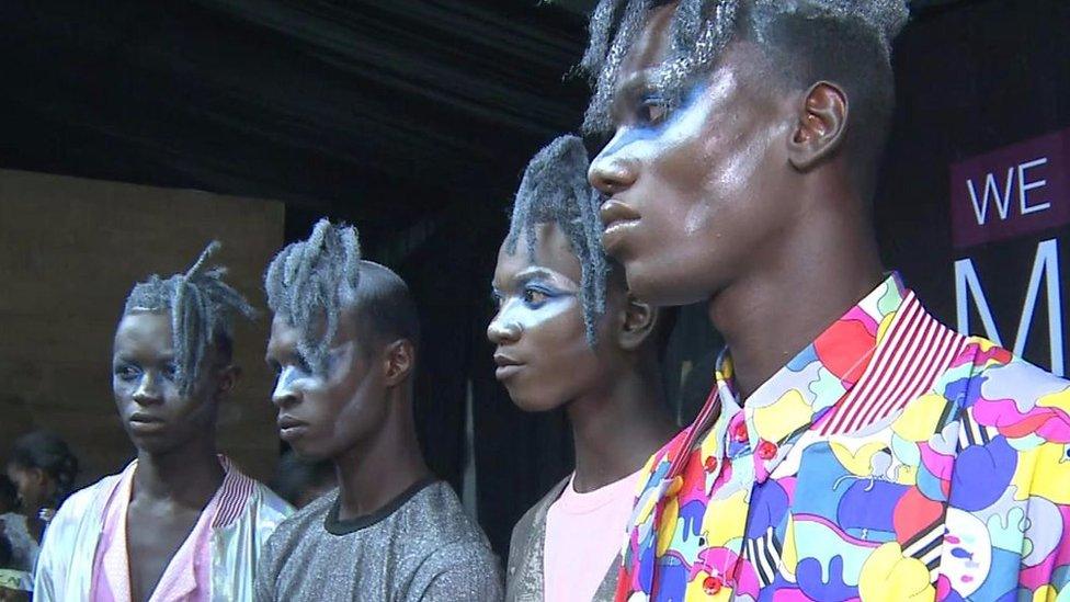 Male models at Lagos fashion week