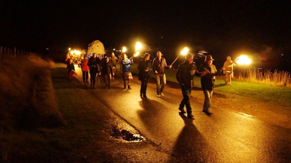 Torchlight procession