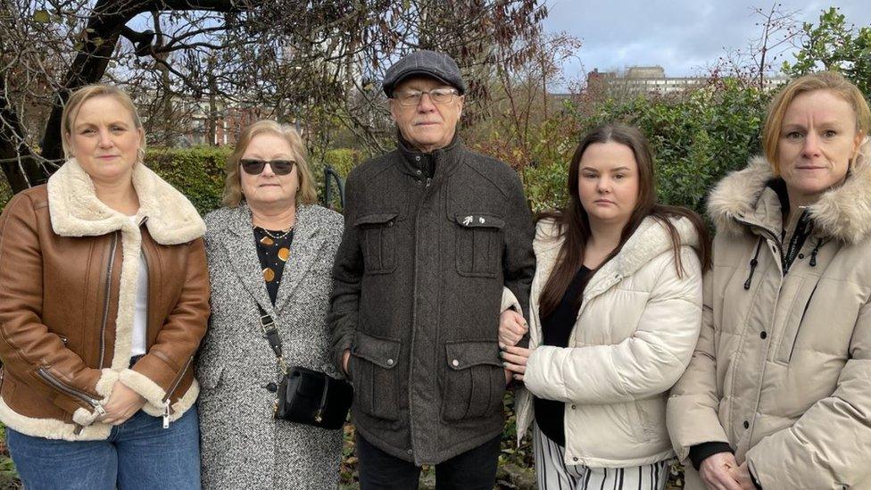 Claire Holland's three sisters and her parents