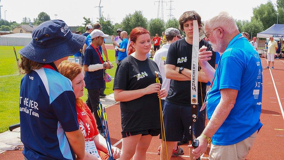 Sophie Washington ahead of her archery competition