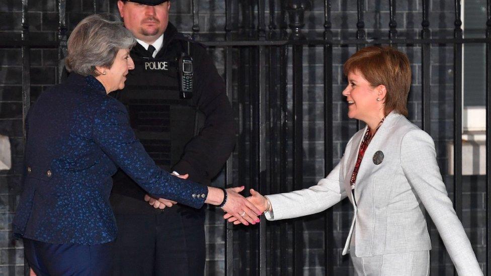 Theresa May and Nicola Sturgeon