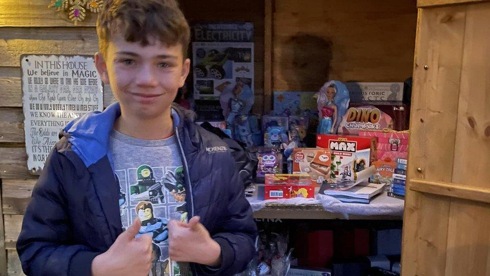 Isaac at his food bank