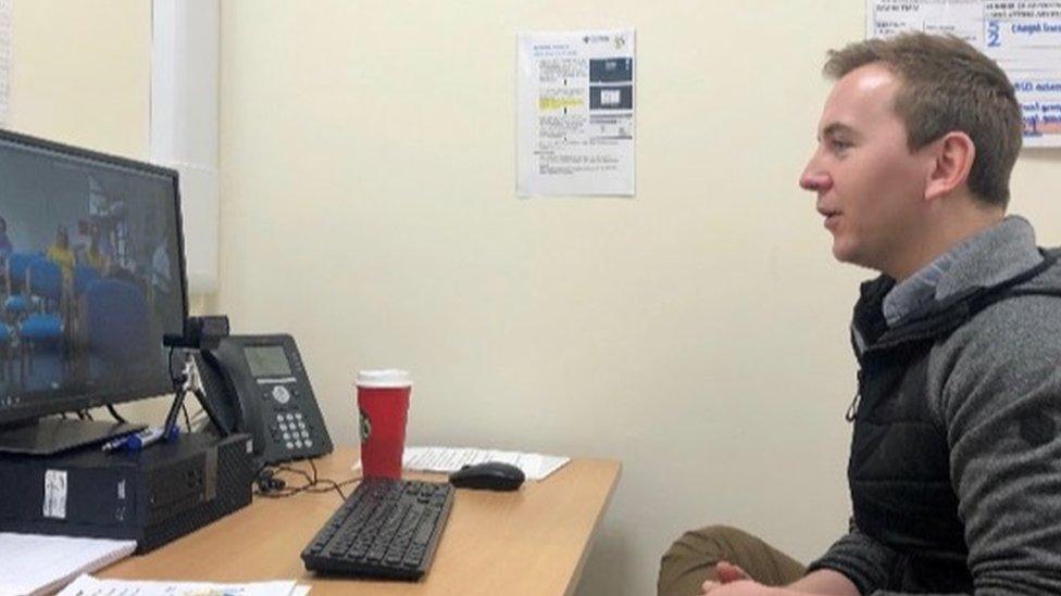 Patient using video health consultations