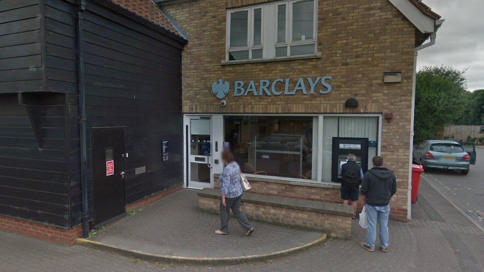 Barclays at Great Shelford before the ram-raid