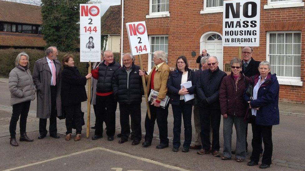 East Bergholt protest