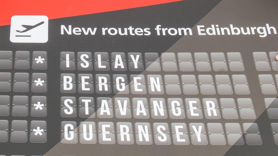 New routes display board