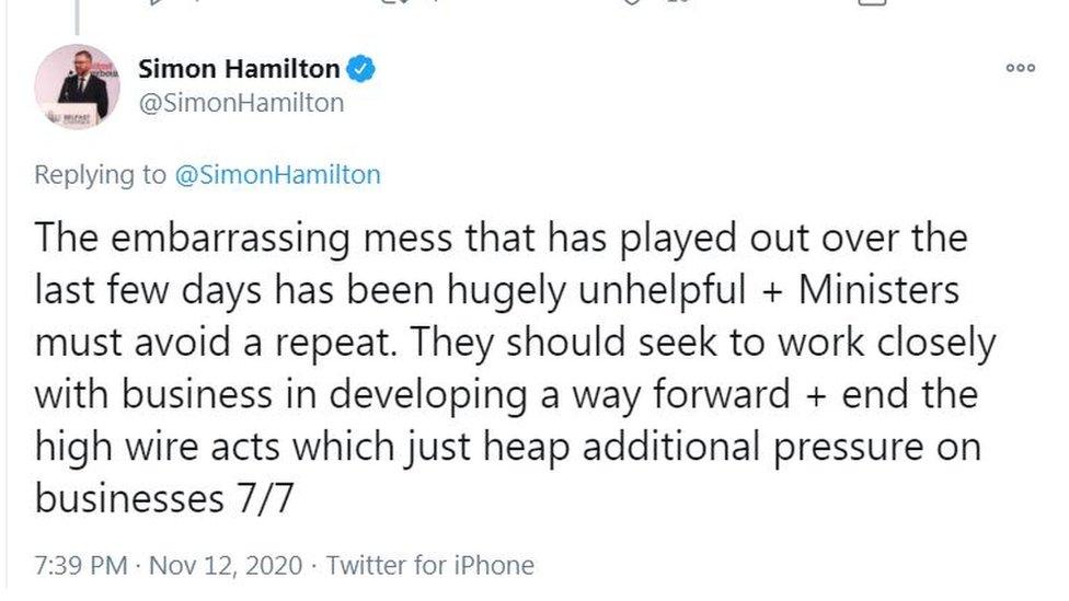 Tweet from Simon Hamilton