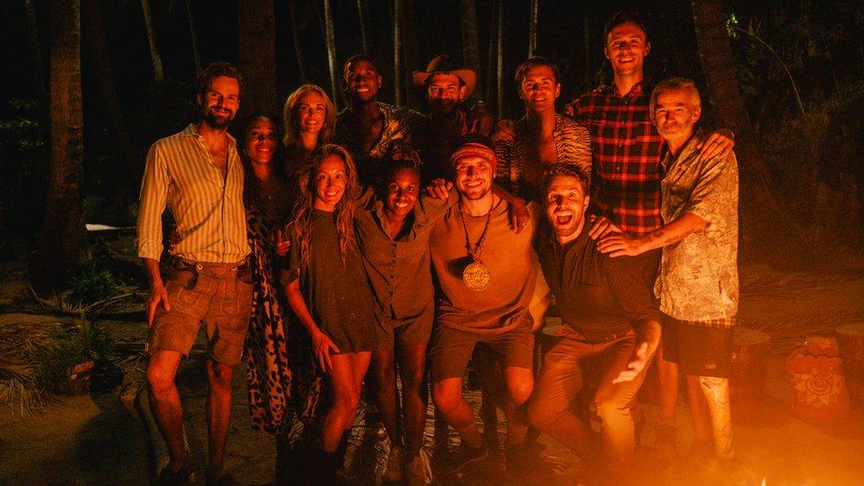 Group photo of some of the Survivor contestants