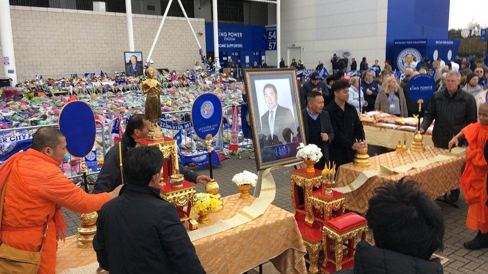 Shrine outside stadium