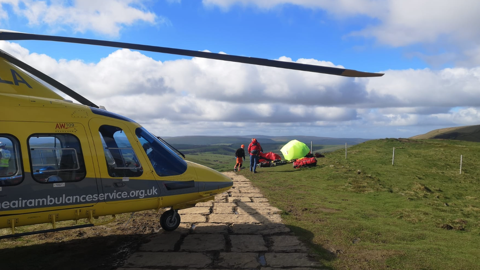 Air ambulance assists emergency efforts