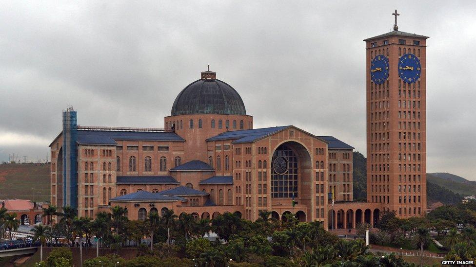 The basilica in Aparecida