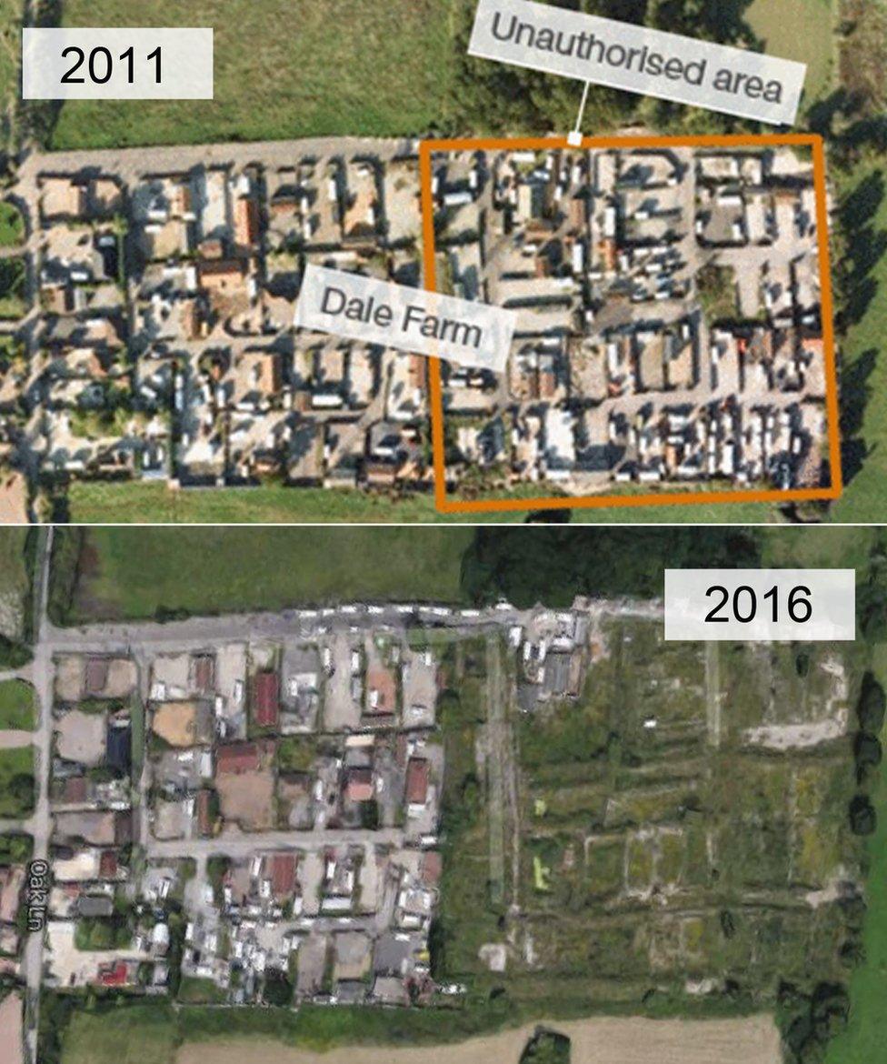 Then and now - how the Dale Farm site has changed