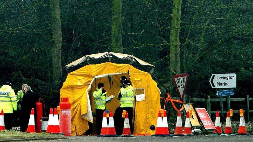 The police search at Levington