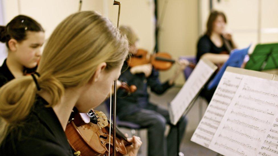 Pupils playing music