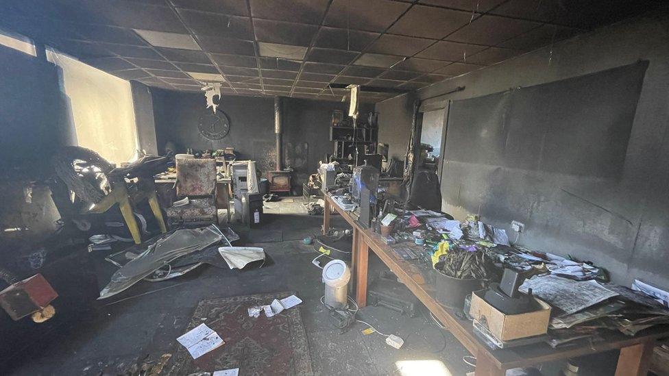 Lowdham Cars main office destroyed by fire