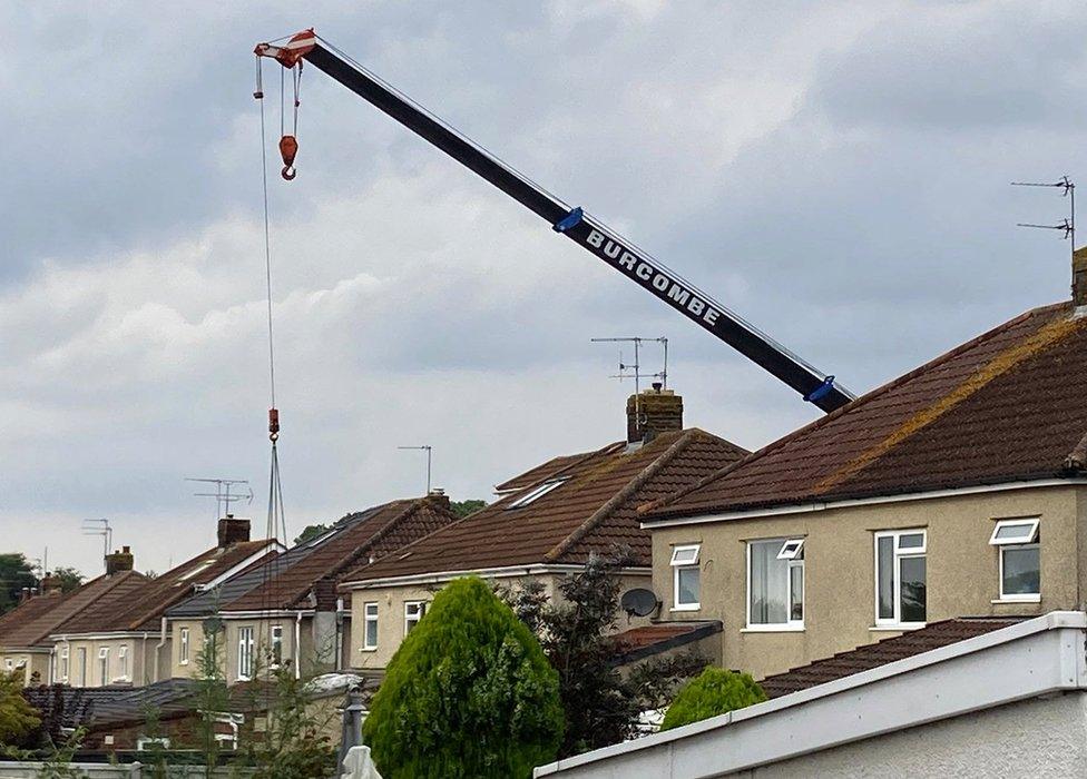 Crane in Mangotsfield