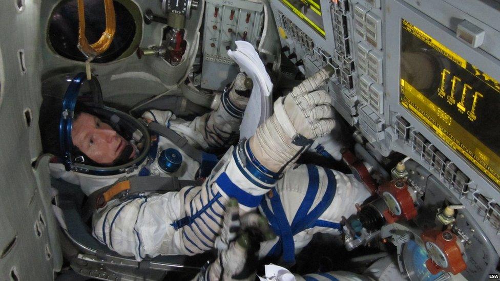 Tim Peake training for his mission