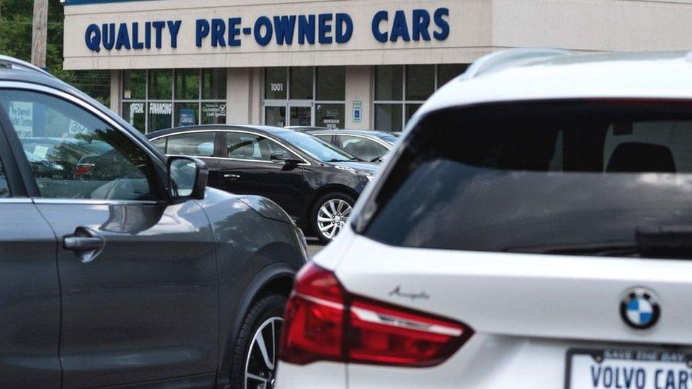 A used car lot in Maryland.