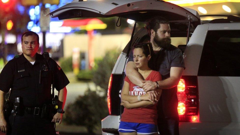 Dallas police and residents, 7 July