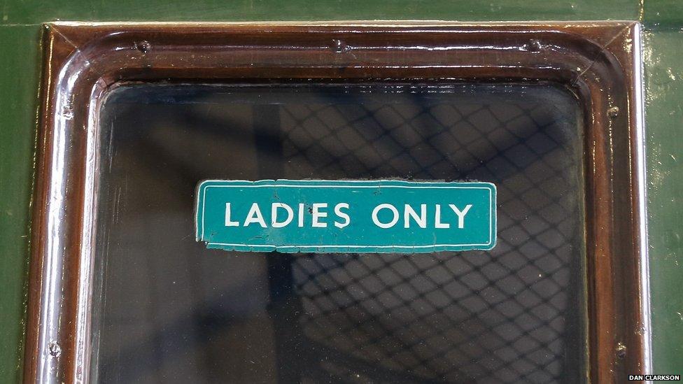 Ladies Only sign on Southern Railway 4-sub S8143S