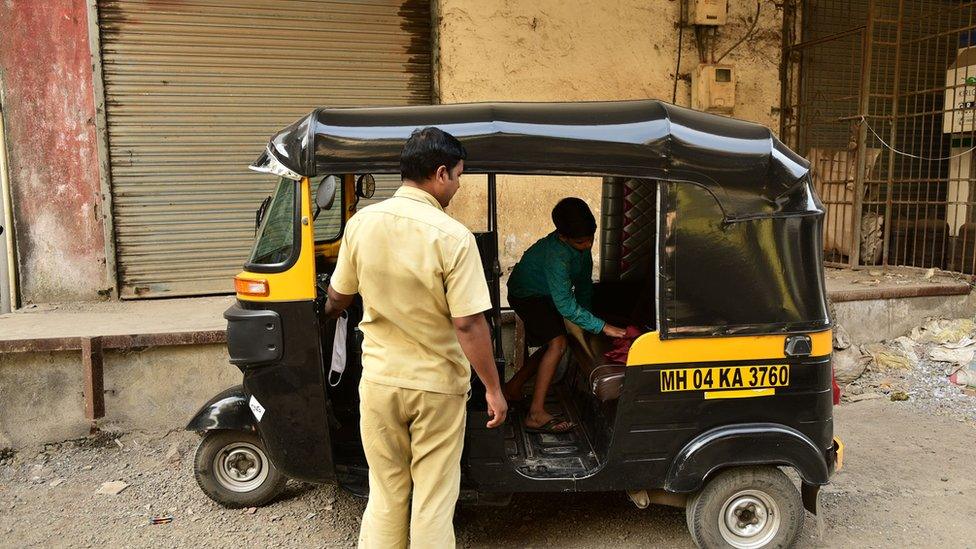 Rajan yadav readying to leave for work