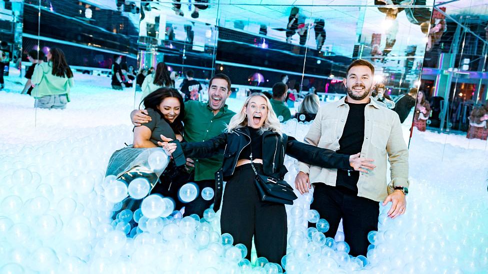 Customers at Ballie Ballerson ball pit