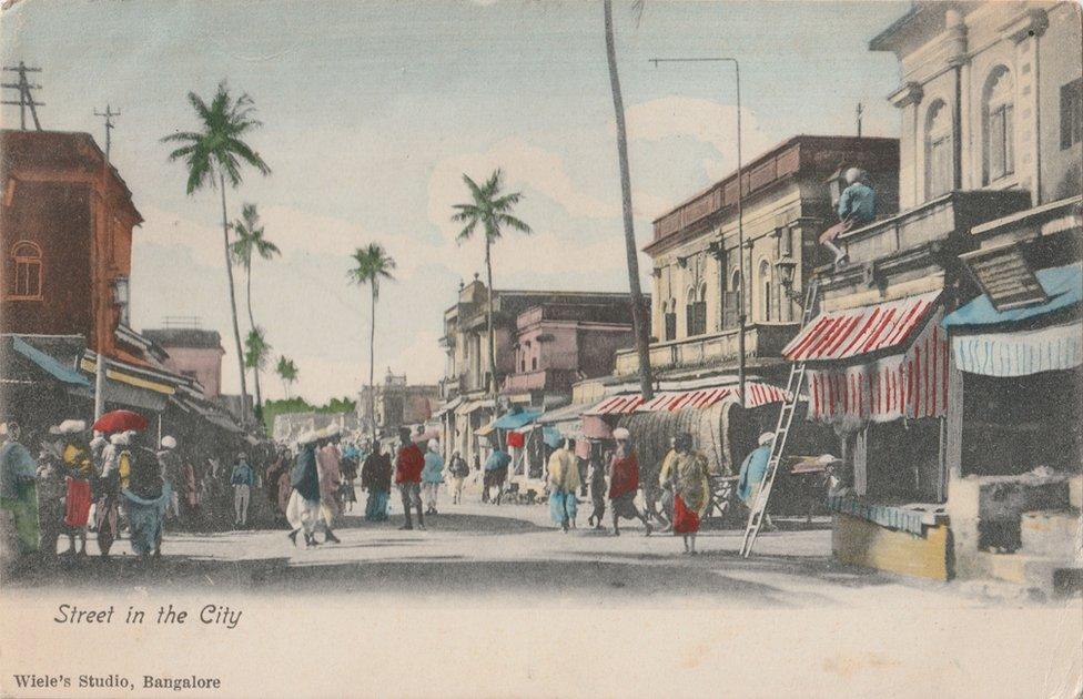 A picture of a street in the city of Bangalore