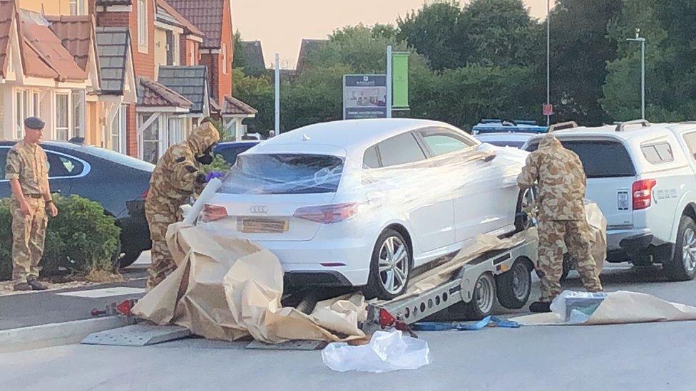 Car being taken away in Swindon