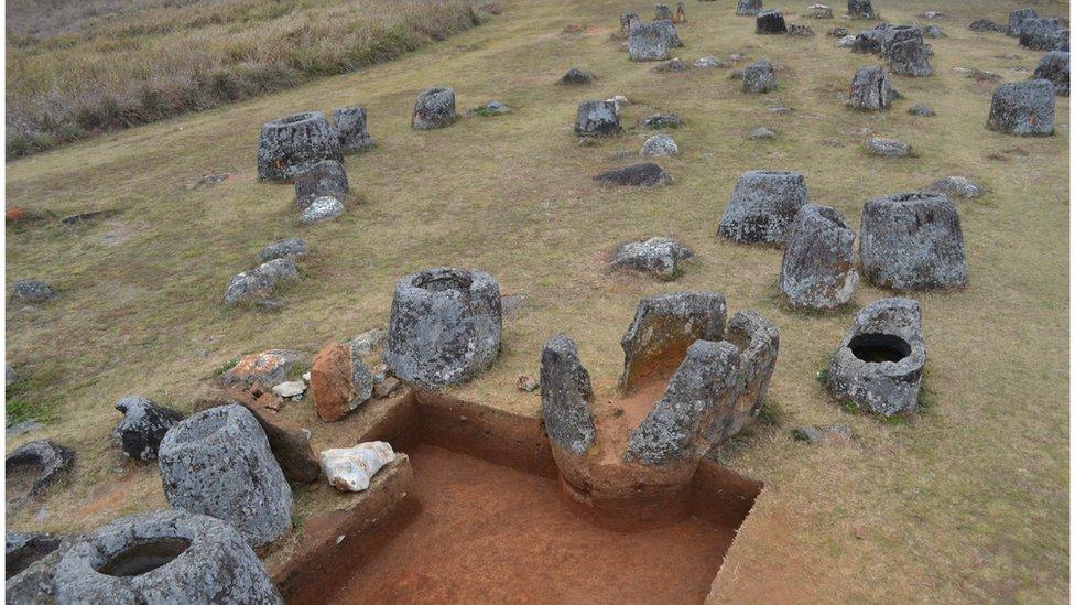 A view of Site One from one of the excavation trenches