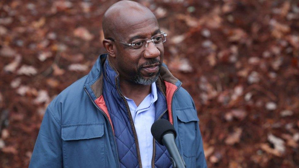 Georgia Democratic Senate candidate U.S. Sen. Raphael Warnock