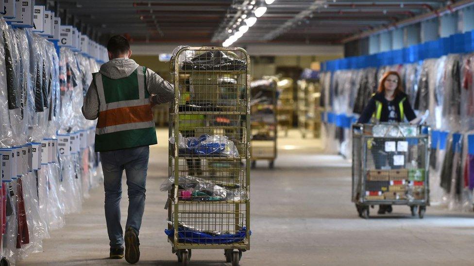 Sports Direct warehouse in Shirebrook