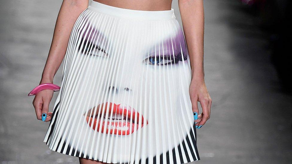 Face on skirt