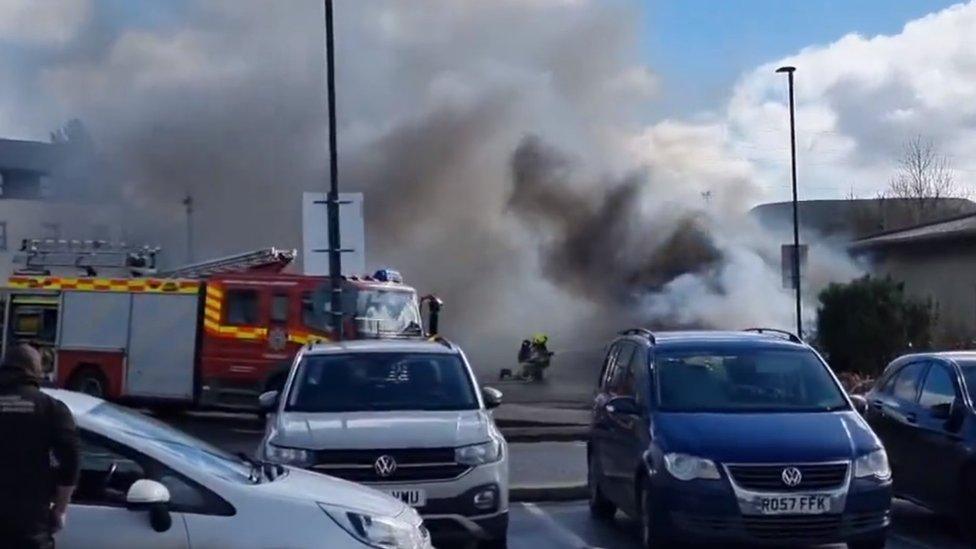 A fire at Kingsley Village in Cornwall